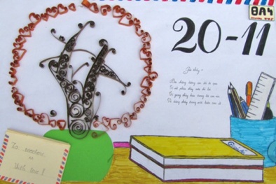 Cách làm báo tường độc đáo ngày 20/11